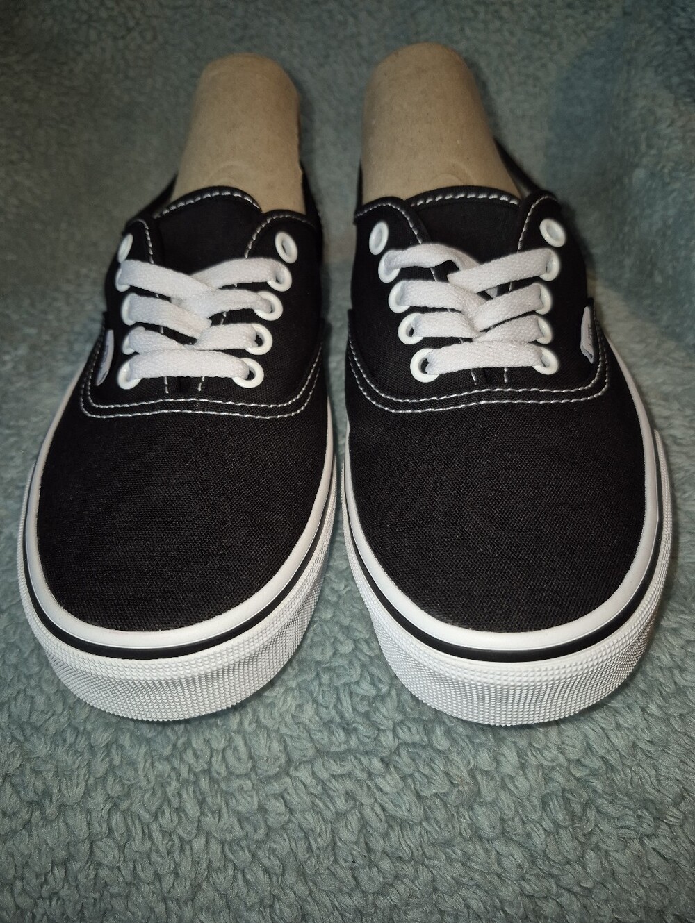 UNISEX VANS Classic Black Canvas Lace-Up Sneakers
